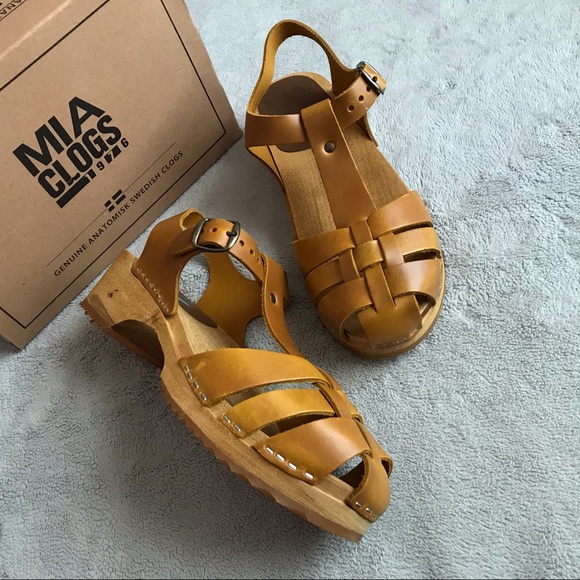 MIA Shoes - NWT MIA Emily Tan Leather Clog Swedish Sandal 40